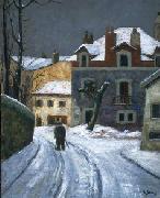 Louis Dewis Snow in Biarritz painting